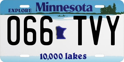 MN license plate 066TVY
