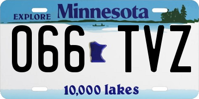 MN license plate 066TVZ