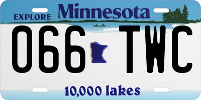 MN license plate 066TWC