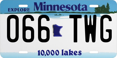 MN license plate 066TWG