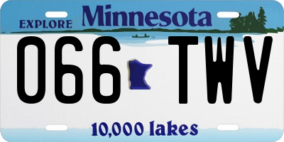 MN license plate 066TWV