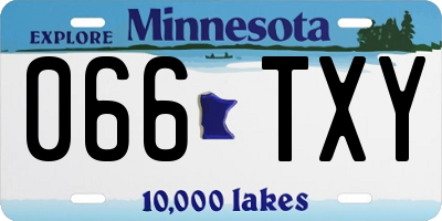 MN license plate 066TXY