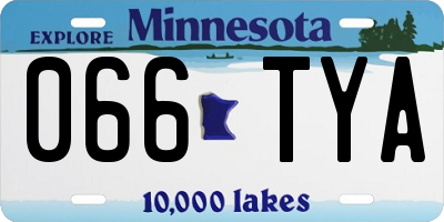 MN license plate 066TYA