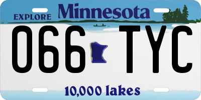 MN license plate 066TYC