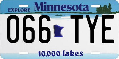 MN license plate 066TYE