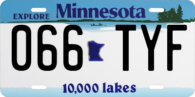 MN license plate 066TYF
