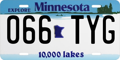 MN license plate 066TYG