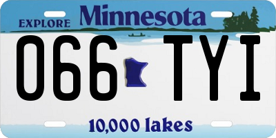 MN license plate 066TYI