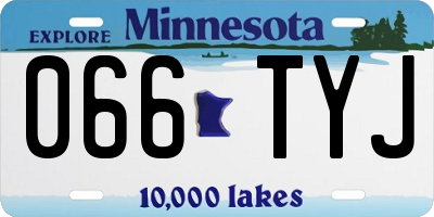 MN license plate 066TYJ