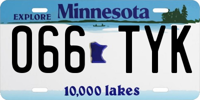 MN license plate 066TYK