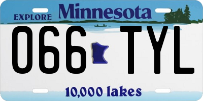 MN license plate 066TYL