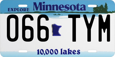 MN license plate 066TYM