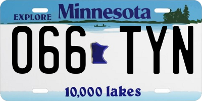 MN license plate 066TYN