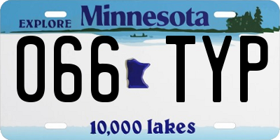 MN license plate 066TYP