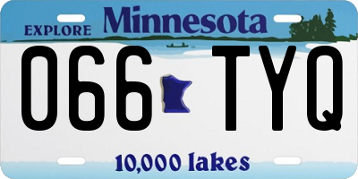 MN license plate 066TYQ