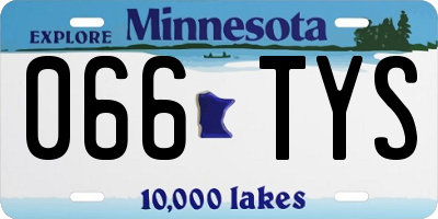 MN license plate 066TYS