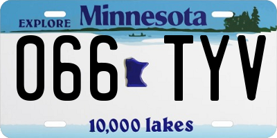 MN license plate 066TYV