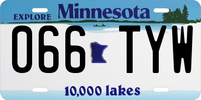 MN license plate 066TYW