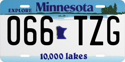 MN license plate 066TZG