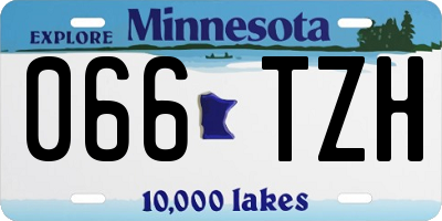 MN license plate 066TZH