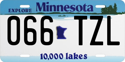 MN license plate 066TZL