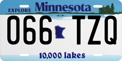 MN license plate 066TZQ