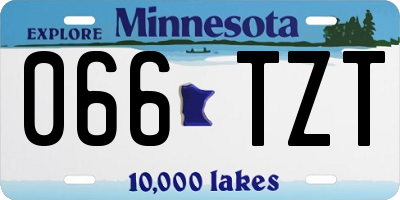 MN license plate 066TZT