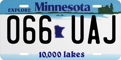 MN license plate 066UAJ