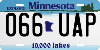 MN license plate 066UAP