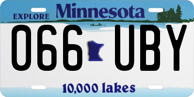 MN license plate 066UBY