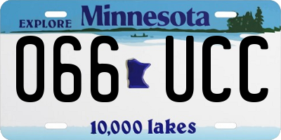 MN license plate 066UCC
