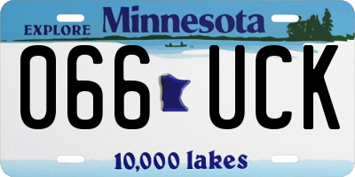 MN license plate 066UCK