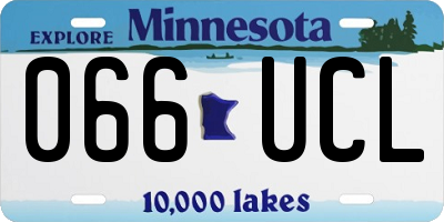 MN license plate 066UCL