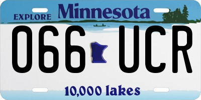 MN license plate 066UCR