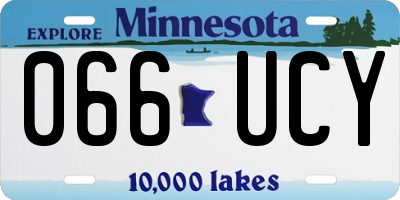 MN license plate 066UCY