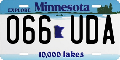 MN license plate 066UDA