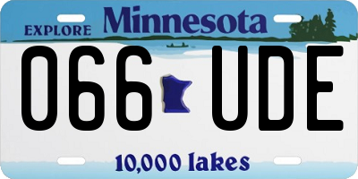 MN license plate 066UDE