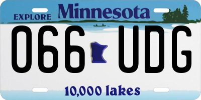 MN license plate 066UDG