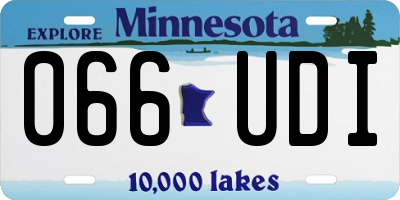 MN license plate 066UDI