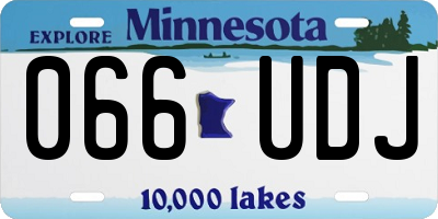 MN license plate 066UDJ