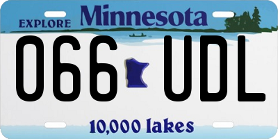 MN license plate 066UDL