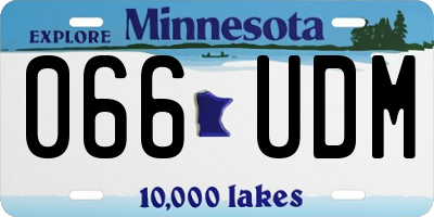 MN license plate 066UDM