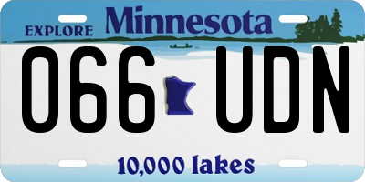 MN license plate 066UDN