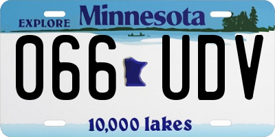 MN license plate 066UDV