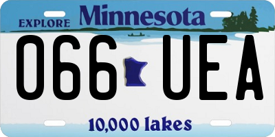 MN license plate 066UEA