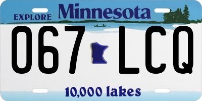 MN license plate 067LCQ