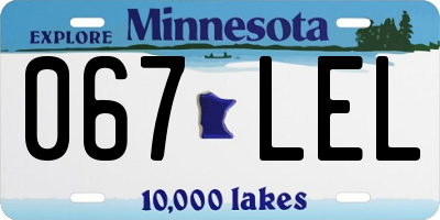 MN license plate 067LEL