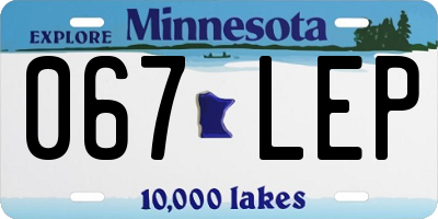 MN license plate 067LEP