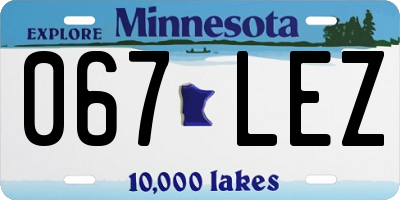 MN license plate 067LEZ