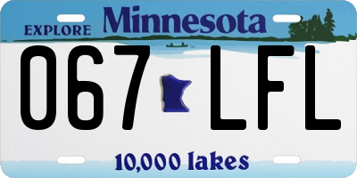 MN license plate 067LFL